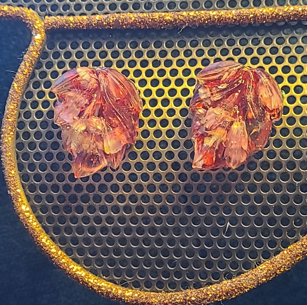 Elegant Pink Leaf Earrings